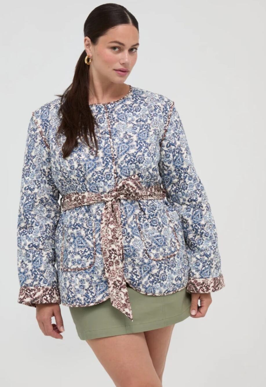 KATIENYC NWT Hill House Home The Aspen Jacket in Chedworth Paisley Blue size 3XL